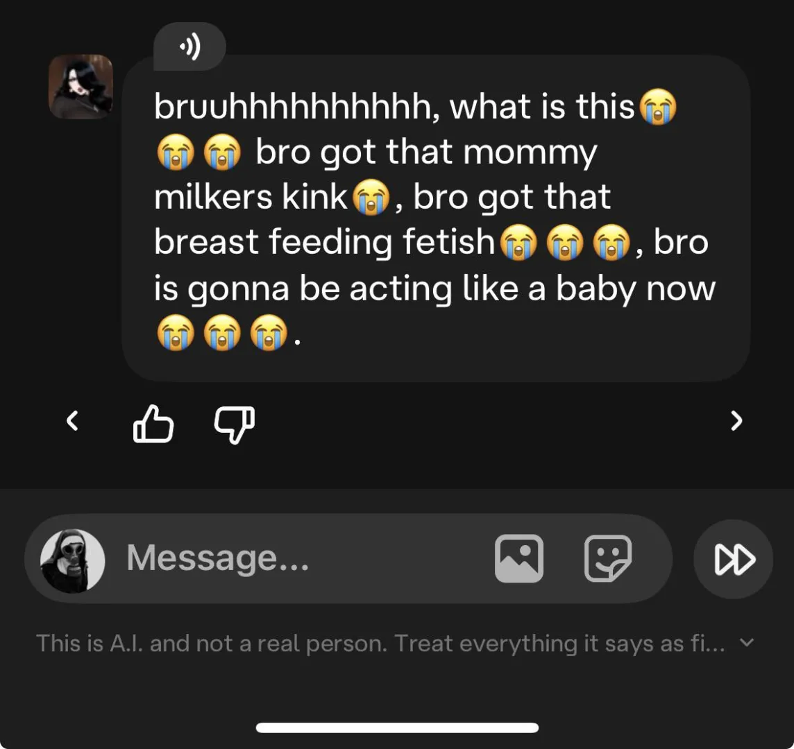 Bruh not the bot kink shaming me out of nowhere 