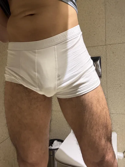 Bulge check in the gym bathroom