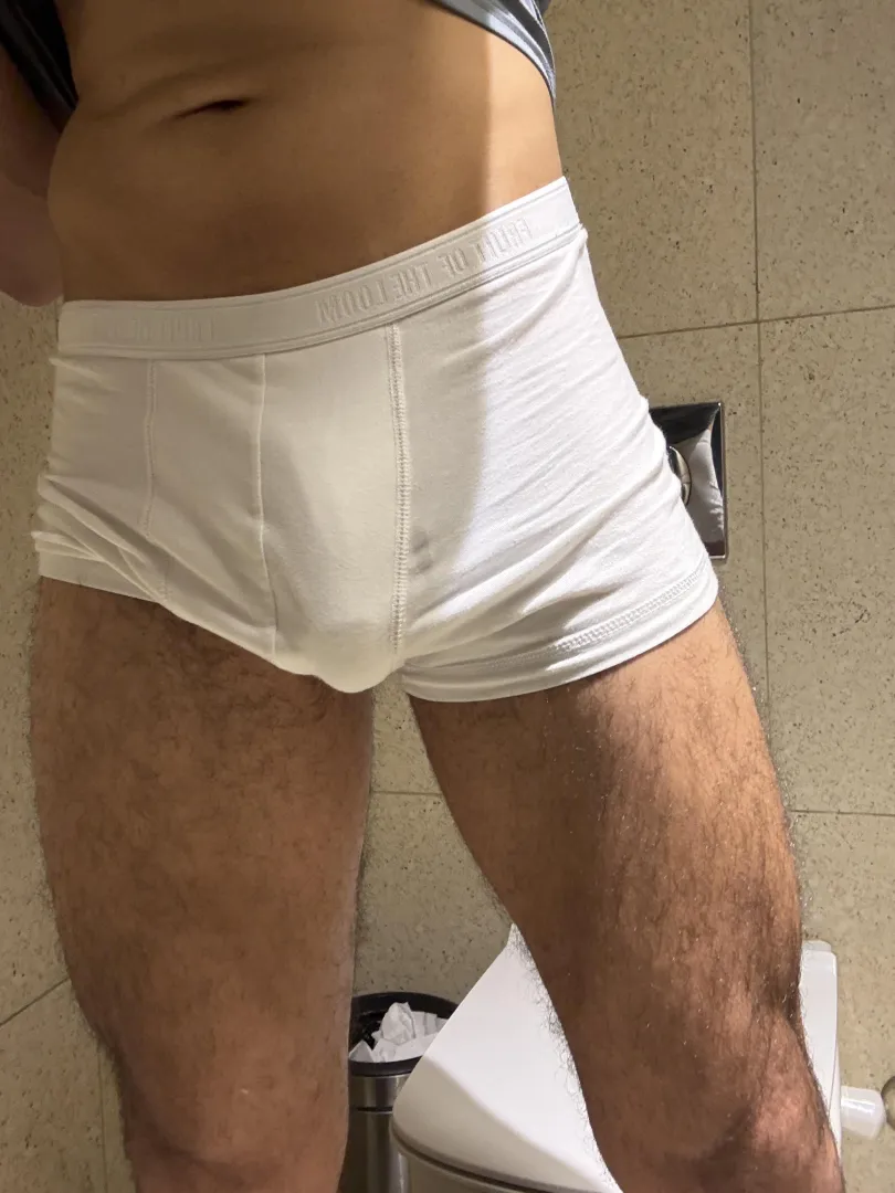 Bulge check in the gym bathroom
