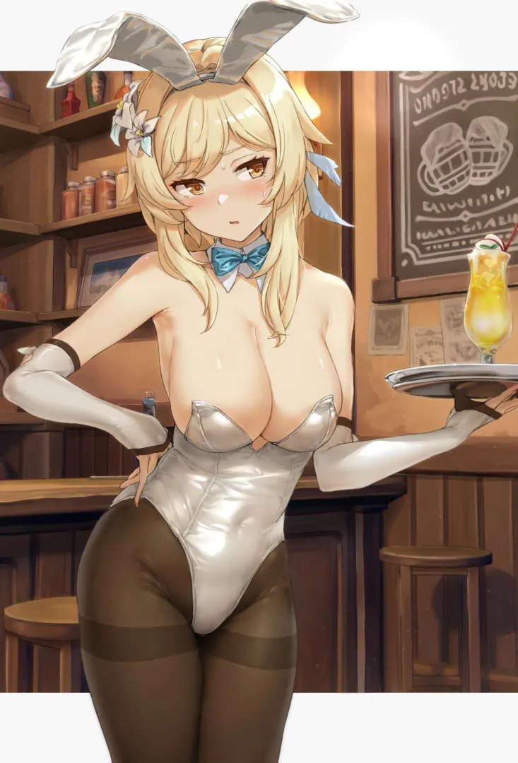 Bunny girl serving margaritas (by 晃田ヒカ)