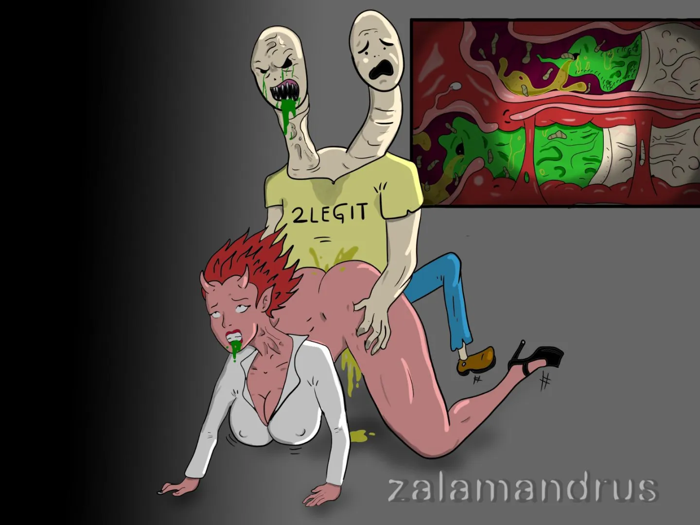 Callie Maggotbone found some maggots part1 by me (zalamandrus on x.com)