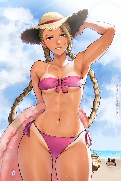 Cammy at the beach (Luxpineapple)