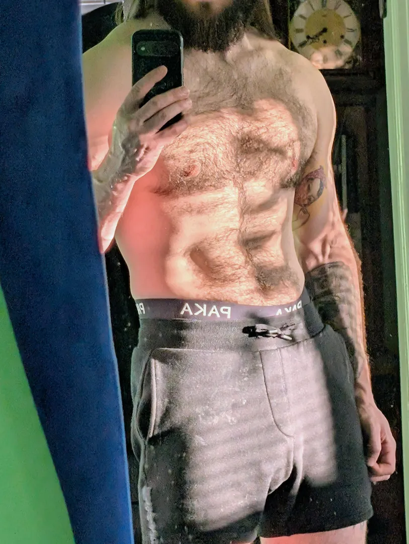 Can you spot the cum stain on my shorts?