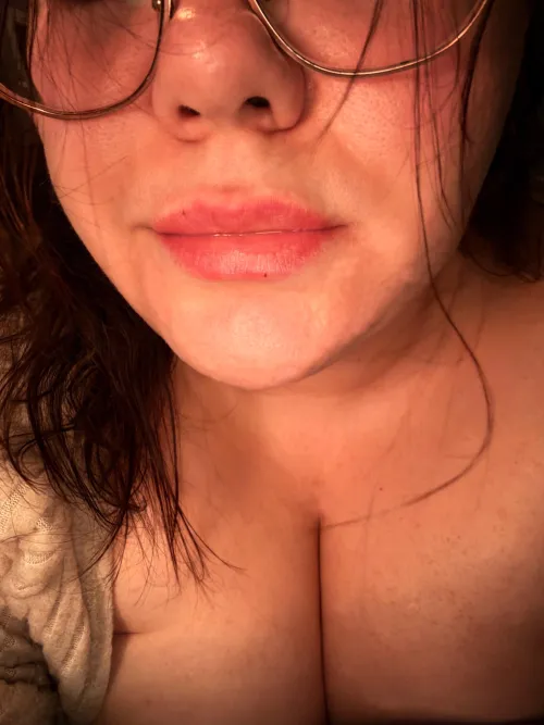 Can you spot the freckles on my lips? 