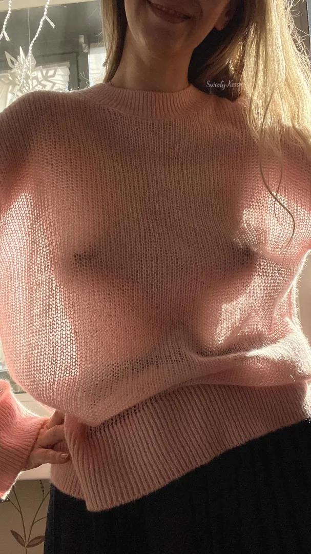 Can't hide much under this delicate sweater