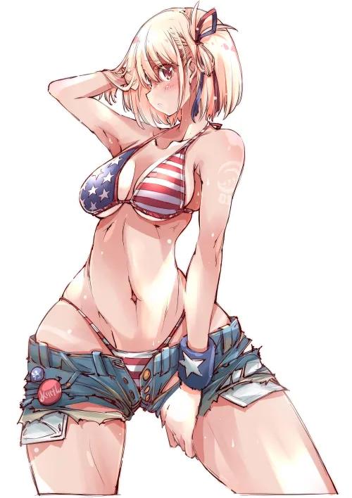 Chisato Celebrating The 4th Of July