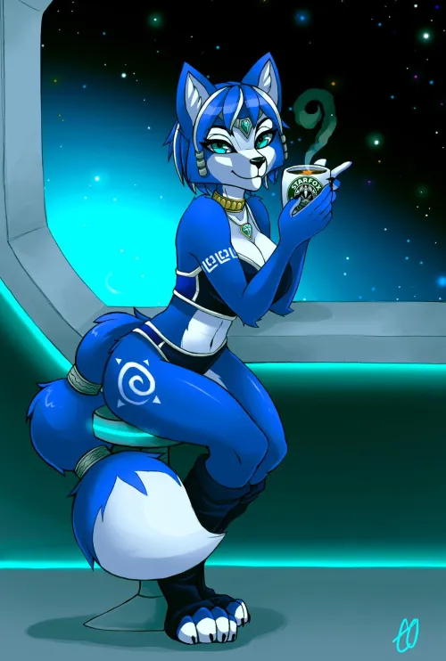 Coffee time with Krystal.(Credit: Kanelisokeri)