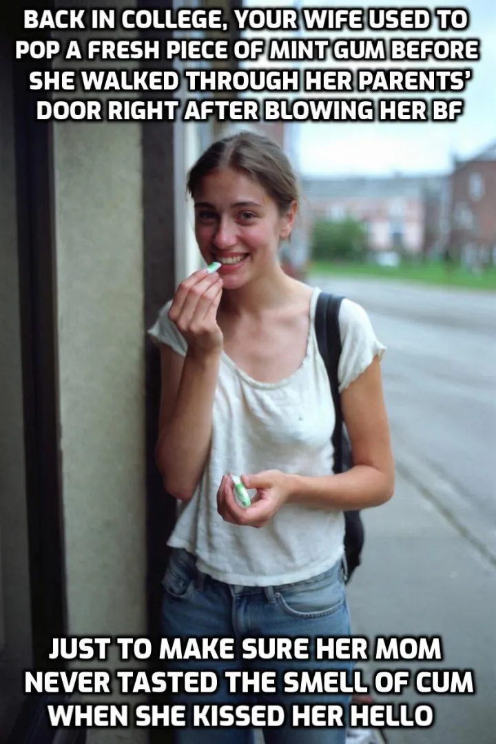 College habit: drive home, blowjob, gum, hug mom