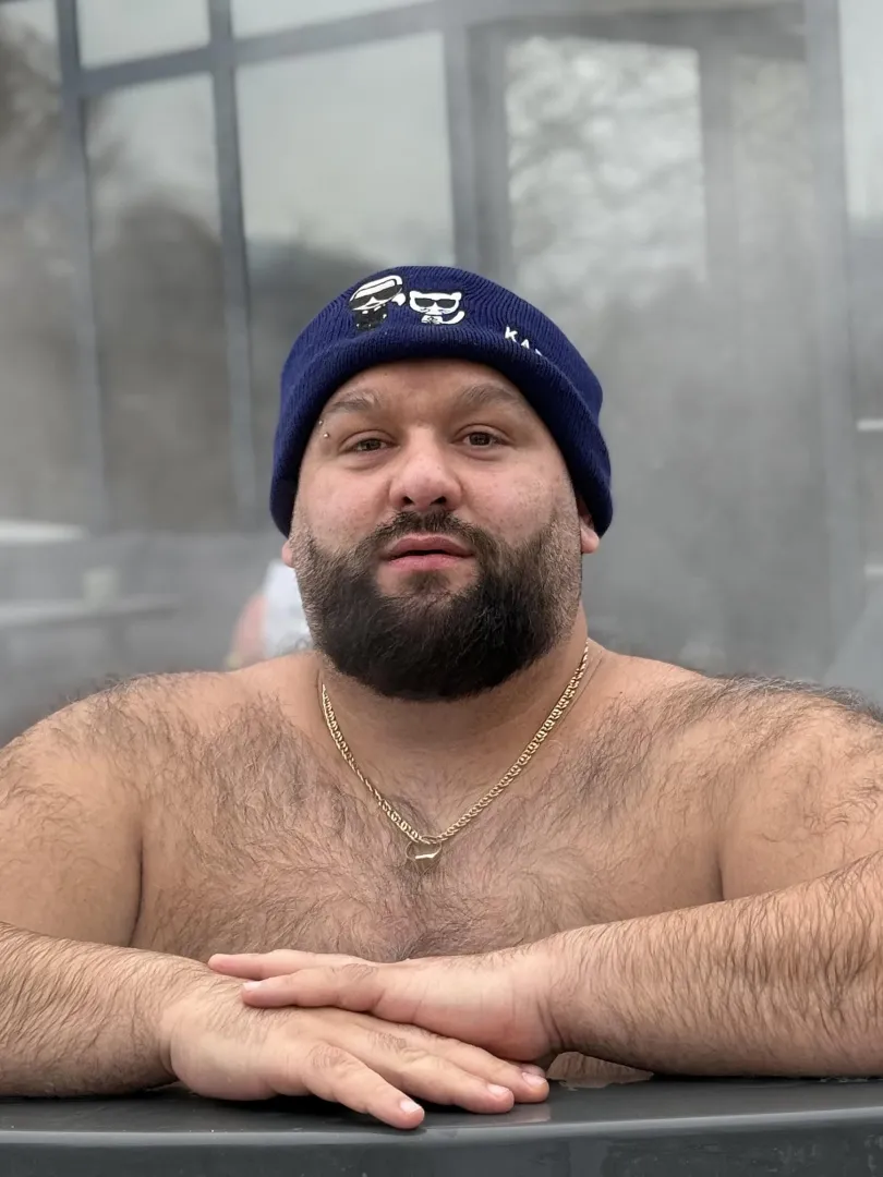 Come join daddy bear for a dip