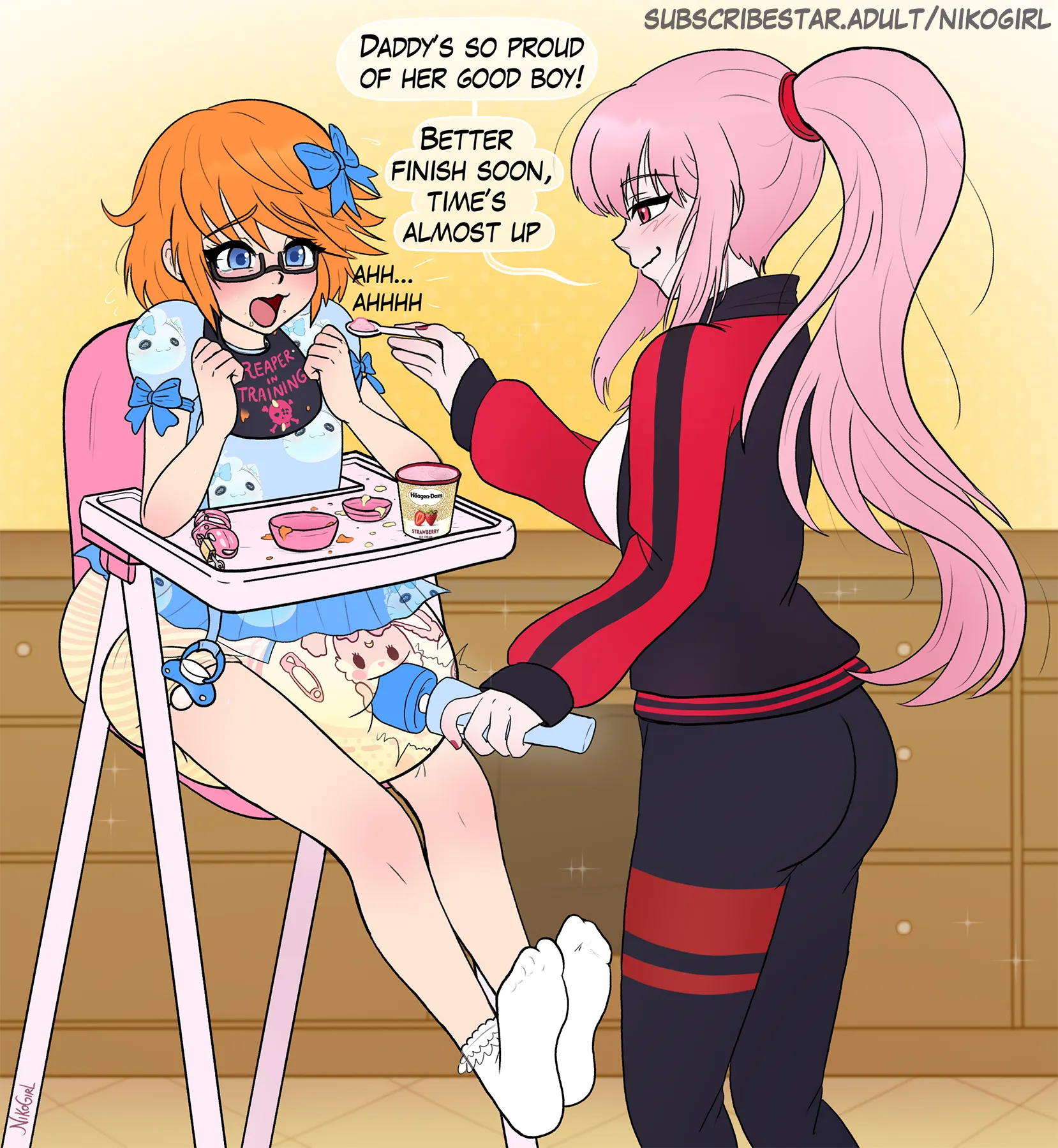 [Comm] Ren (Client OC) and Mori Calliope (Hololive)