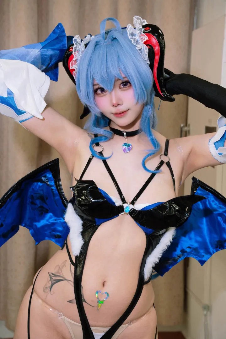 @cos_Hinaa Genshin Impact Ganyu Succubus Cosplay