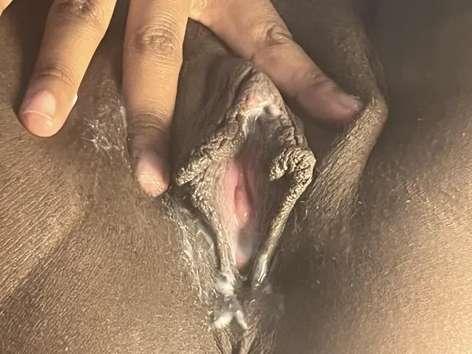 Could you clean up my pussy for me