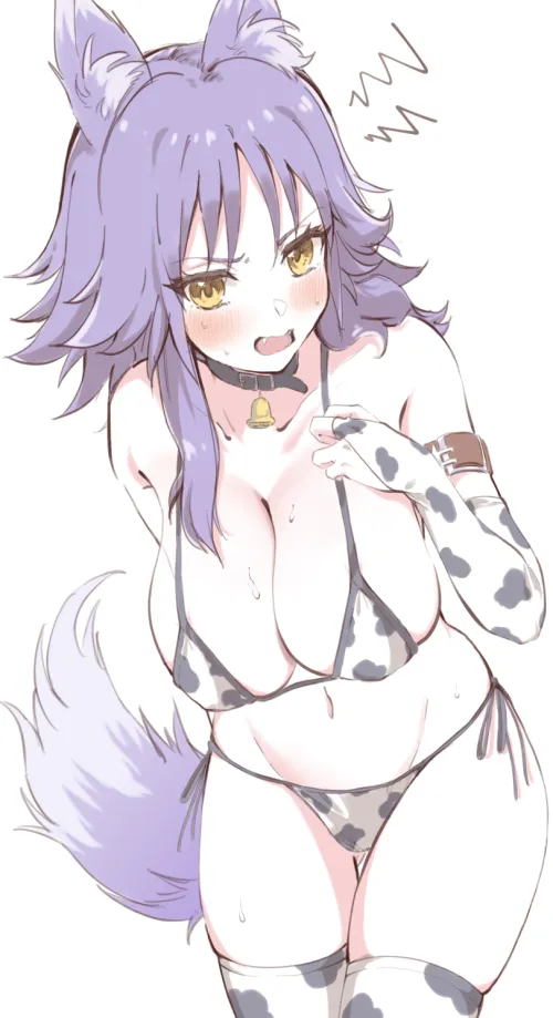 Cow Print Bikini Makoto [ヤマブキイロ]