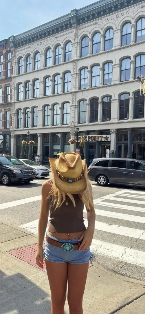 Cowgirl on the street