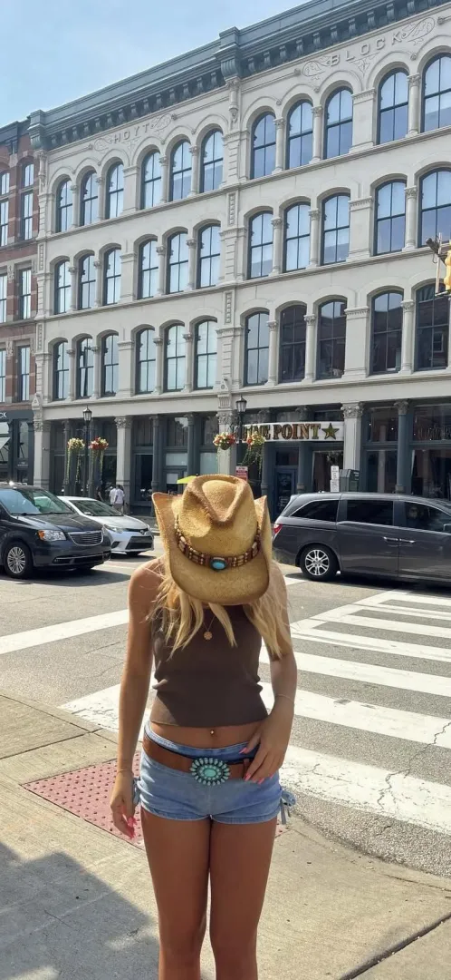 Cowgirl on the street