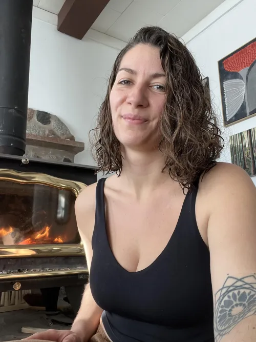 Cozy by the fire  [f]