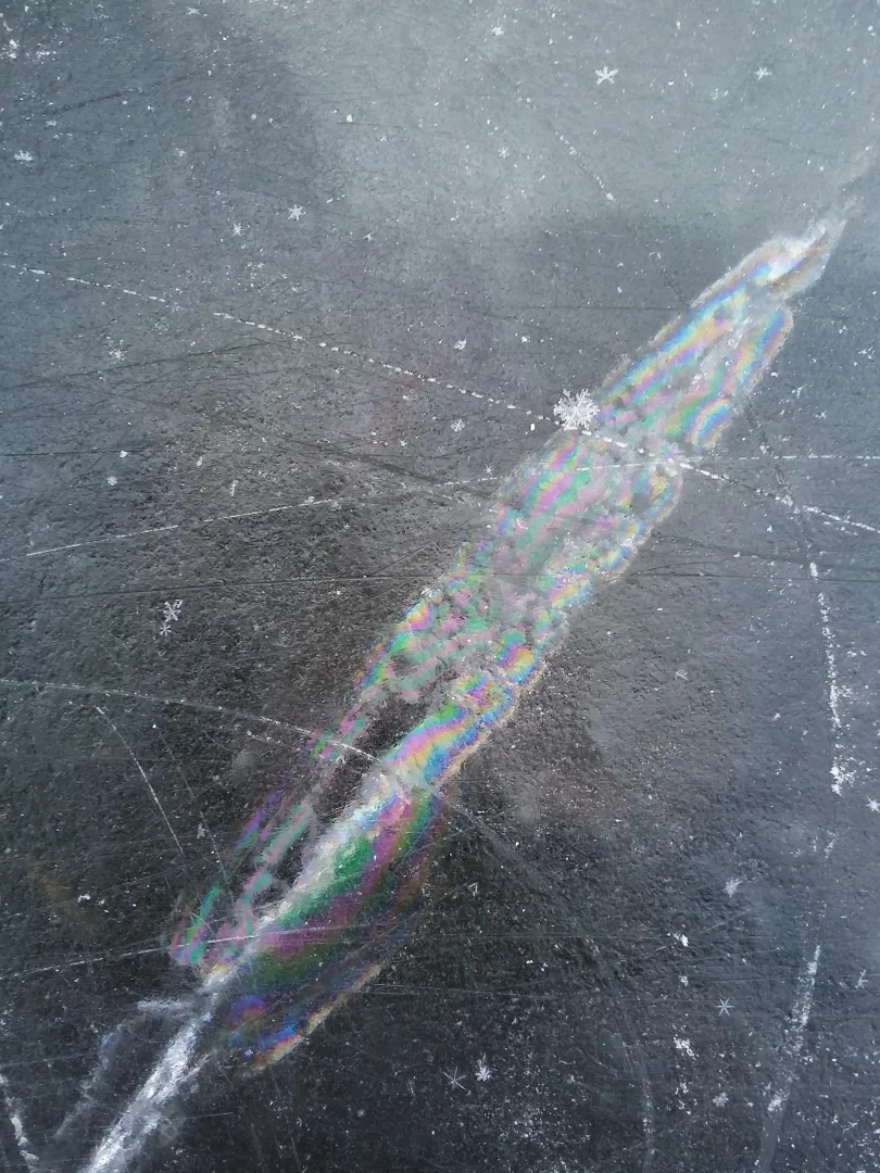 Crack in ice
