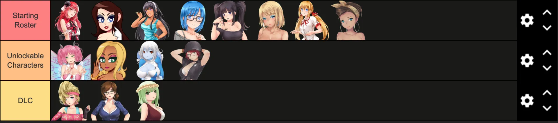 Create a Huniepop Fighting Roster - Day 13