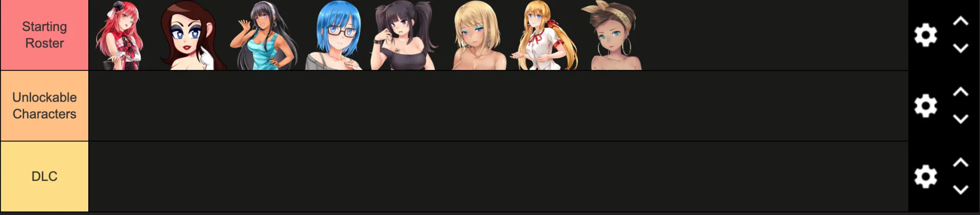 Create a Huniepop Fighting Roster - Day 8