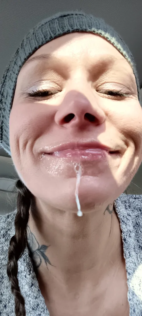 Cum from a fan at a trail head