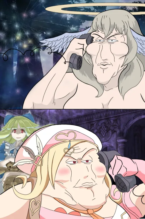 Cupid informing Eden about Promestein's schemes