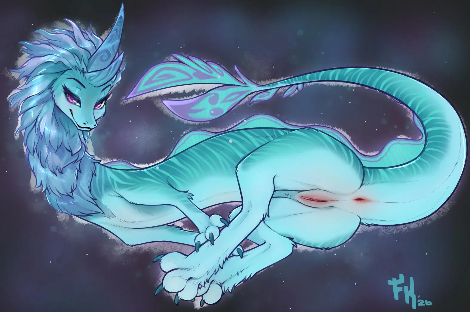 Cyan Noodle needs some hot water~ ♨️[F] (fluffkevlar)