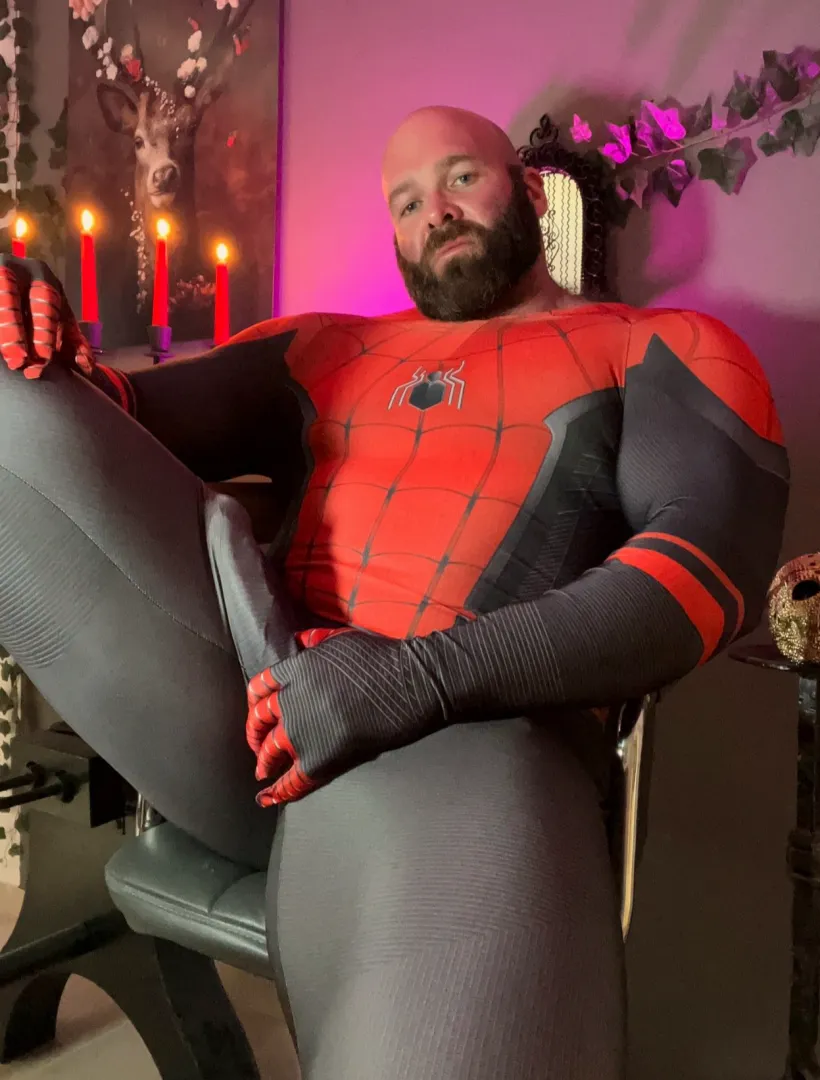 daddy spidey is ready to get sticky