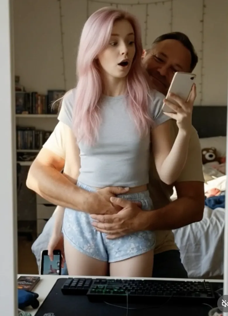 Daddy, Why are you holding me like this? Check my pinned post for my SPICY STUFF