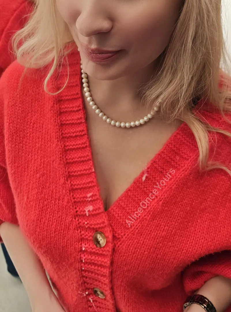 Damn, I still spilled a couple of drops — looks like I’ll have to buy this sweater