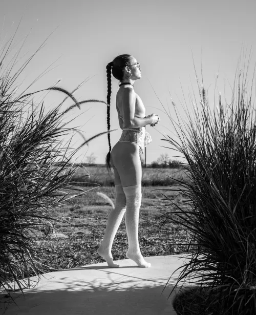 dangling braid (self shot)