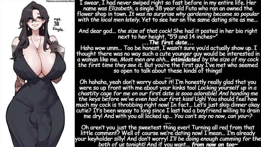 Date 1: Meet Cute online → Hand Over Chastity Key → Get Ruined by 38y/o Futa Cock → Official BF Status