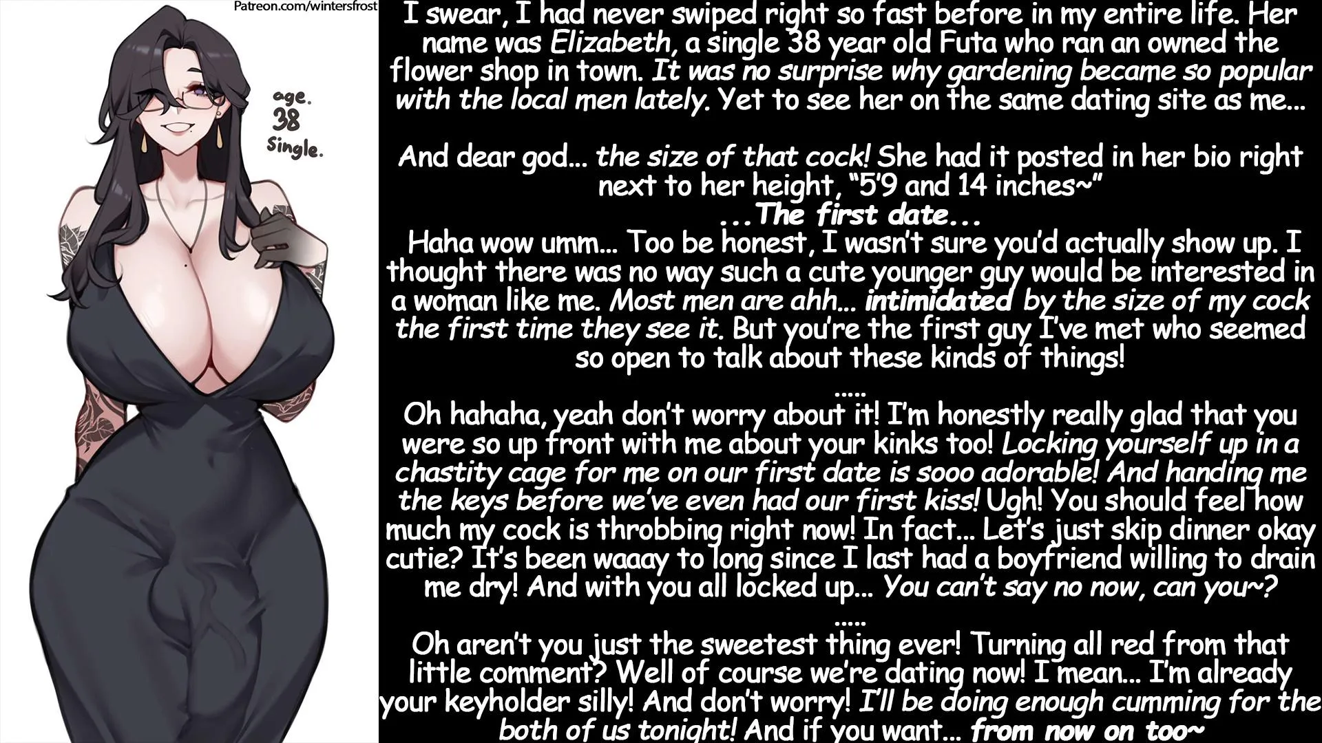 Date 1: Meet Cute online → Hand Over Chastity Key → Get Ruined by 38y/o Futa Cock → Official BF Status