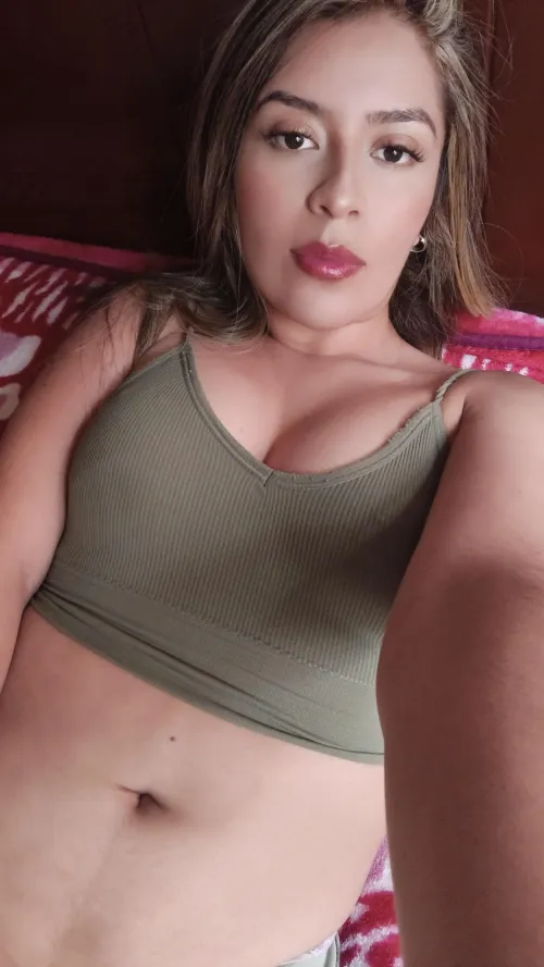 Deep belly button for you to run your tongue over