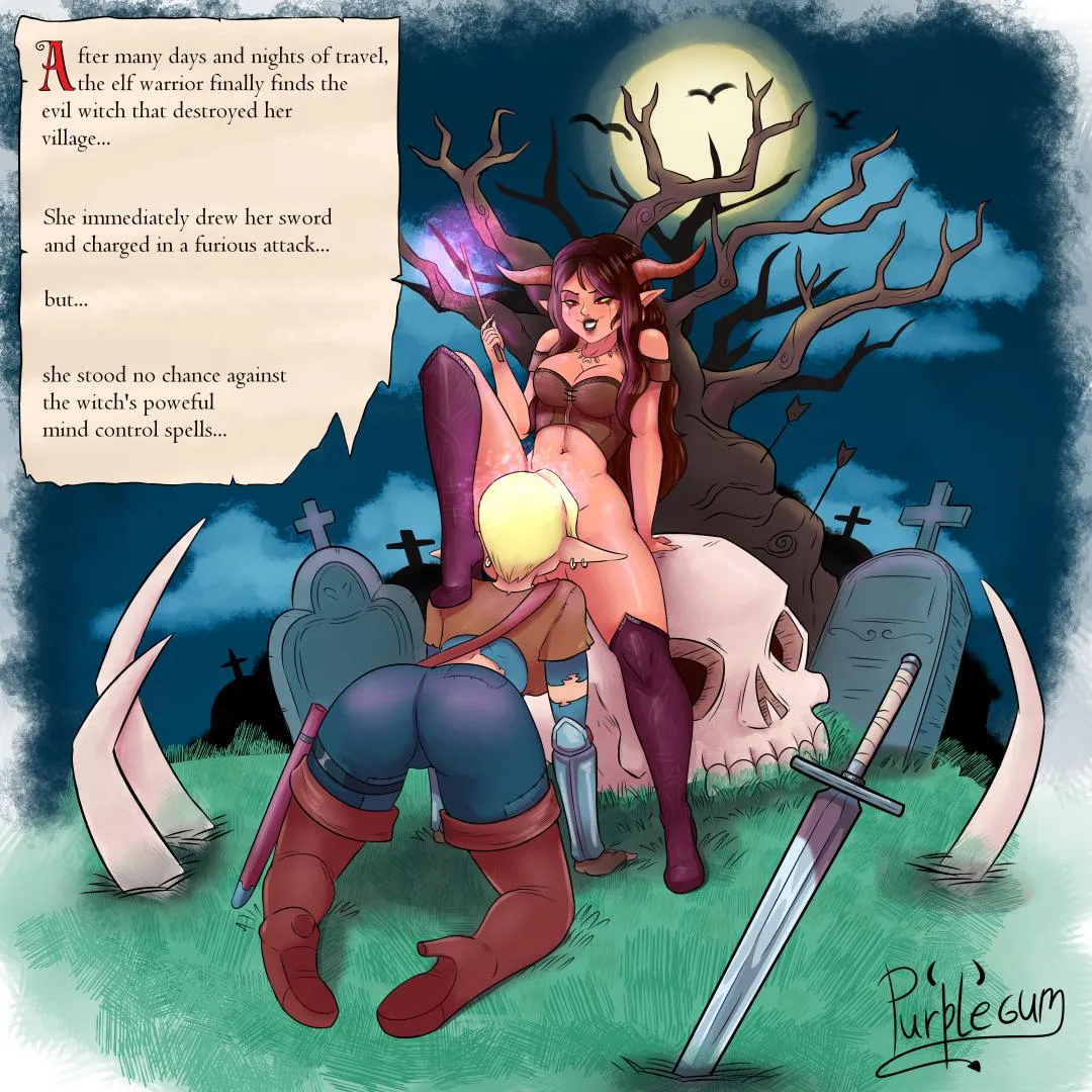 Defeated elf heroine (OC)