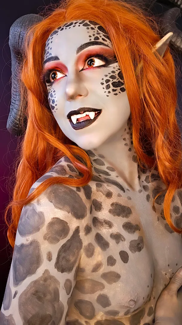 Demon Themed Body Paint