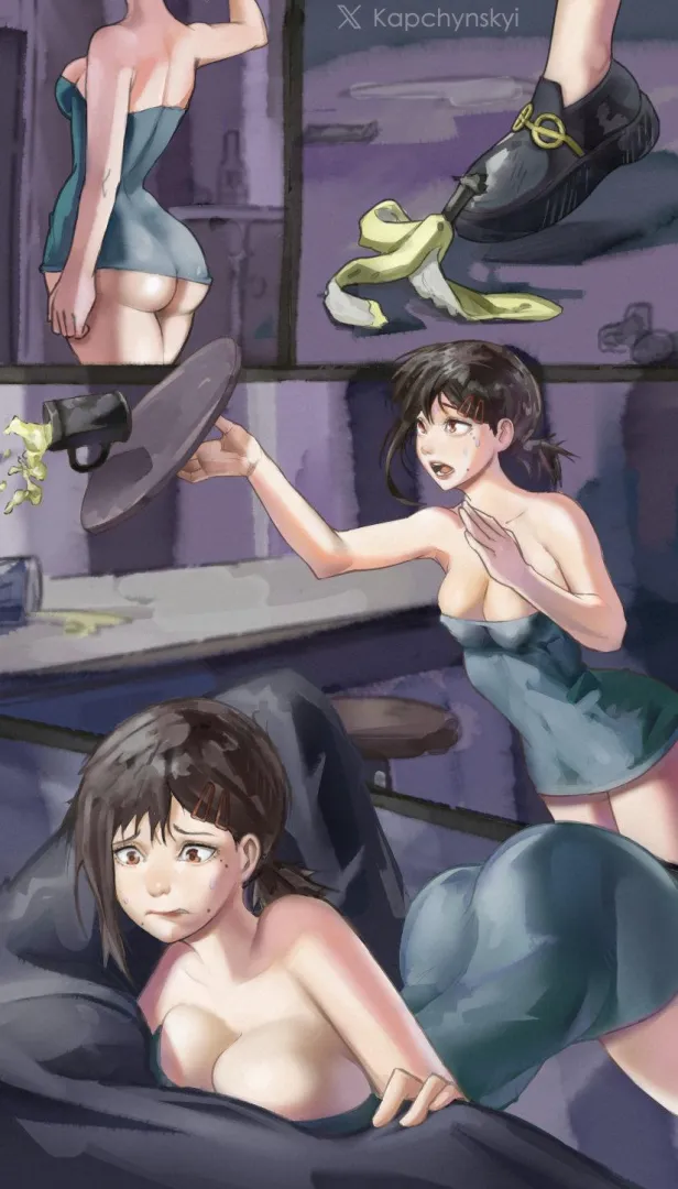 Did a drawing of Kobeni earning her bread (Kapchynskyi)