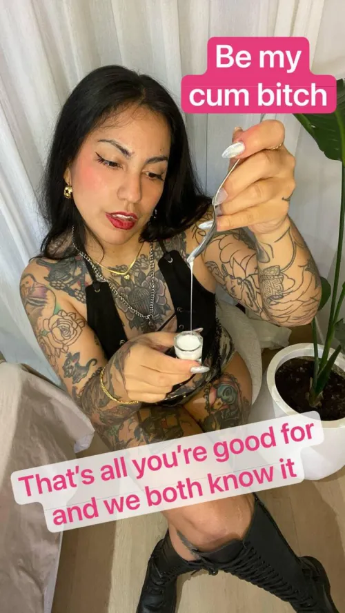 Did you enjoy eating your disgusting load? Good. Now get another one. I want to see you eat even more