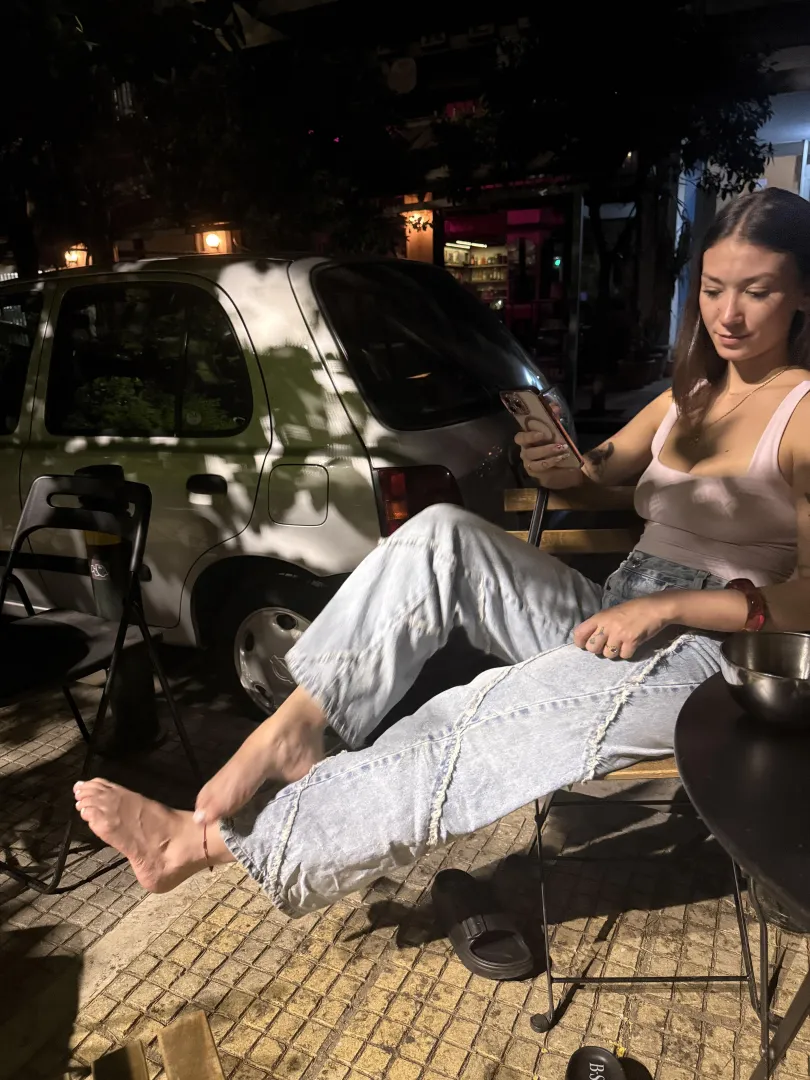 Dirty feet begging your nose