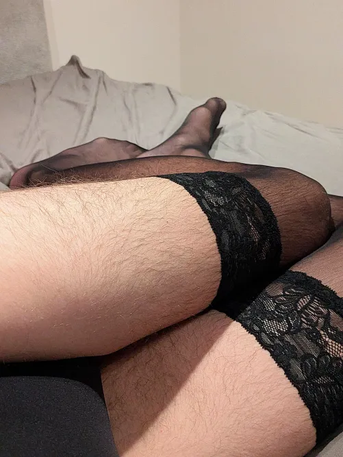 Do you like hair under stockings as much as I do? 