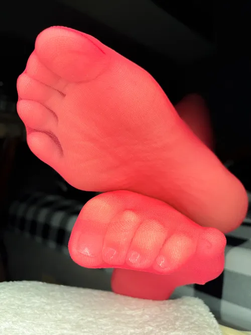 Do you like my feet in red nylons?