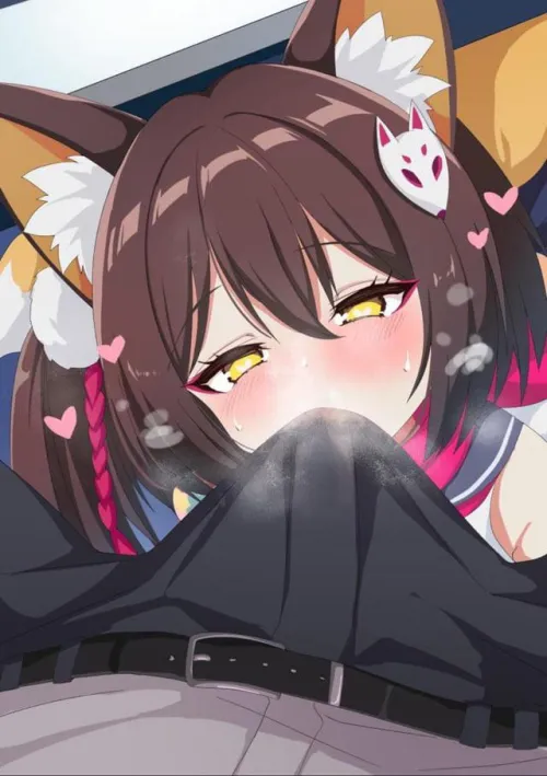 Does Kitty like sniffing her master all day long?