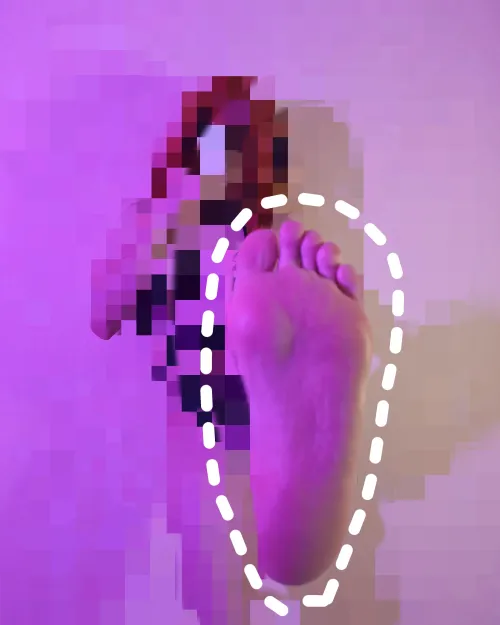 Don't say anything, just let yourself be guided by the beautiful feet of your goddess