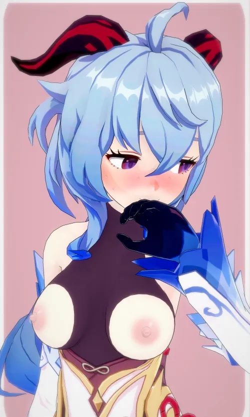 Don't stare, Ganyu's shy! [By Me, RumiGames]