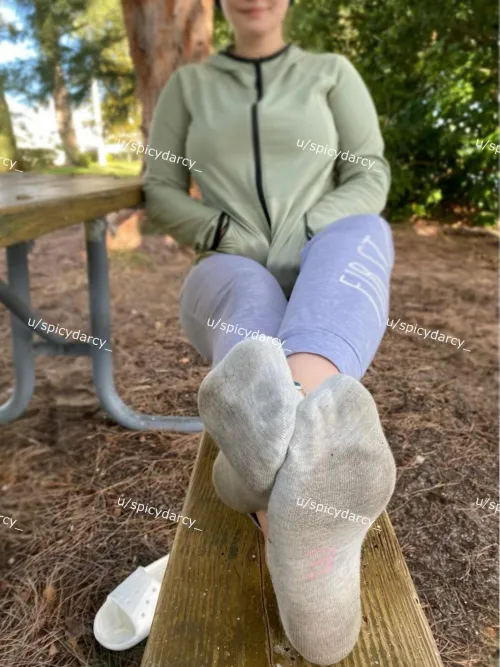 Don't you just wanna stick your nose right there, in my sock? [selling] [USA only]