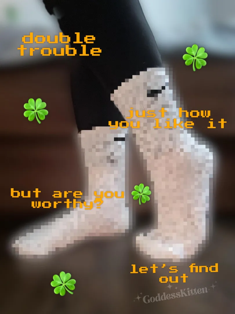 Double the socks = double the worship. You’re so very lucky for the opportunity