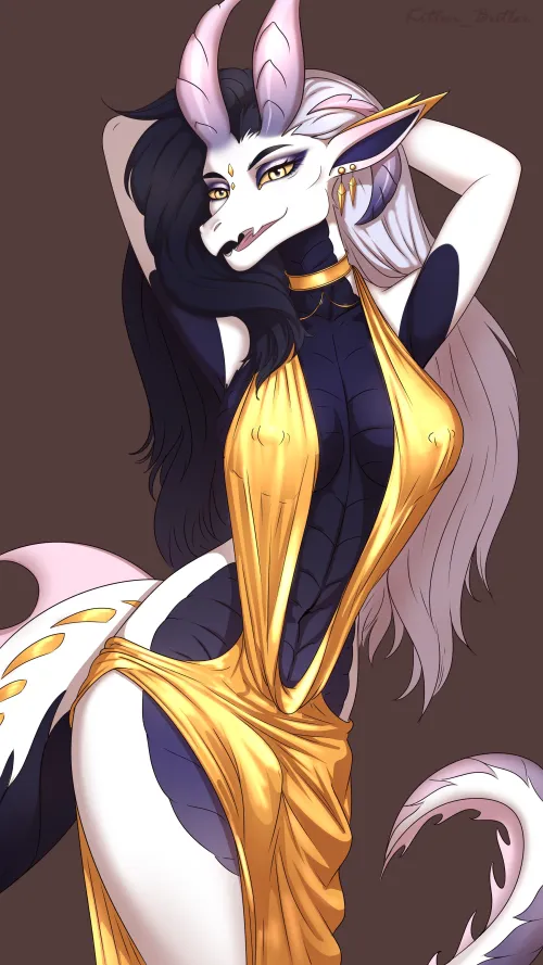 Dragon in a fancy dress [I] (KittenButler)