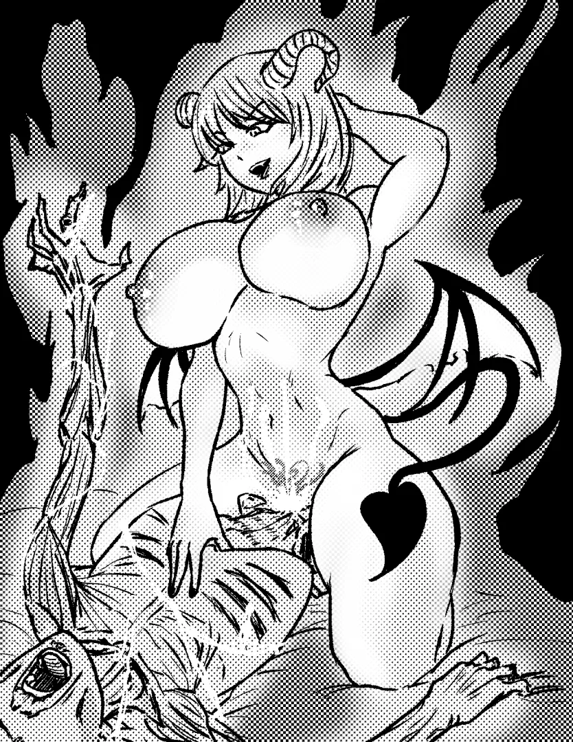 Drained by succubus (art by me)