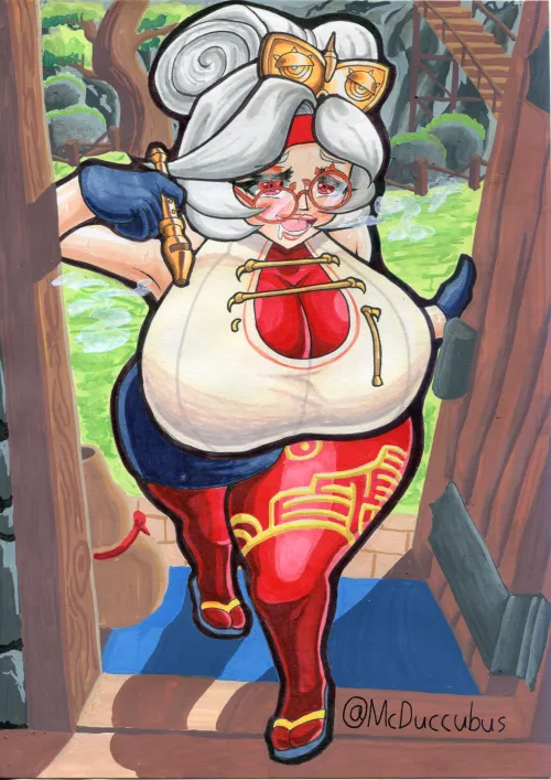 Drunk Purah dropping by (art by me McDuccubus)