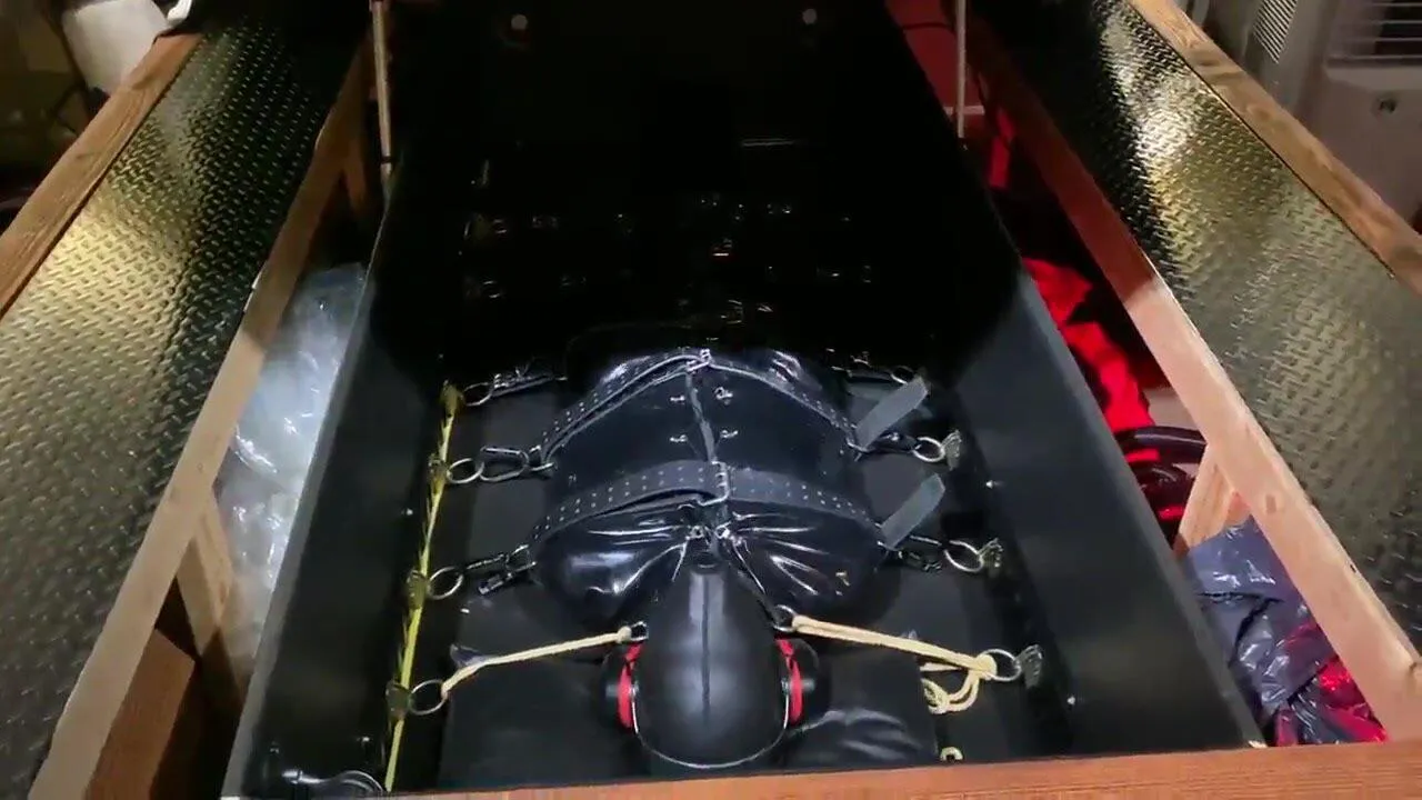 Ear plugs+noise canceling headphones+blindfold+sleepsack+hood+gag+gasmask, extra belts and rope+isolation box=the perfect birthday I need this