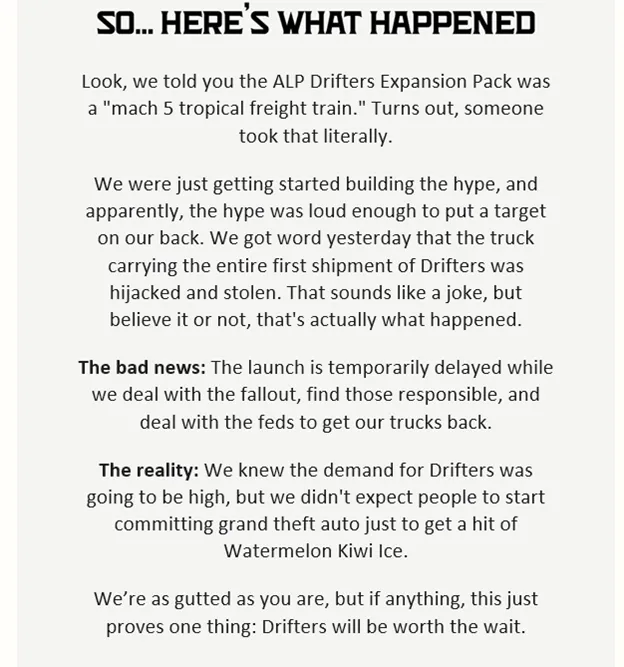 Either wild story or just more marketing...